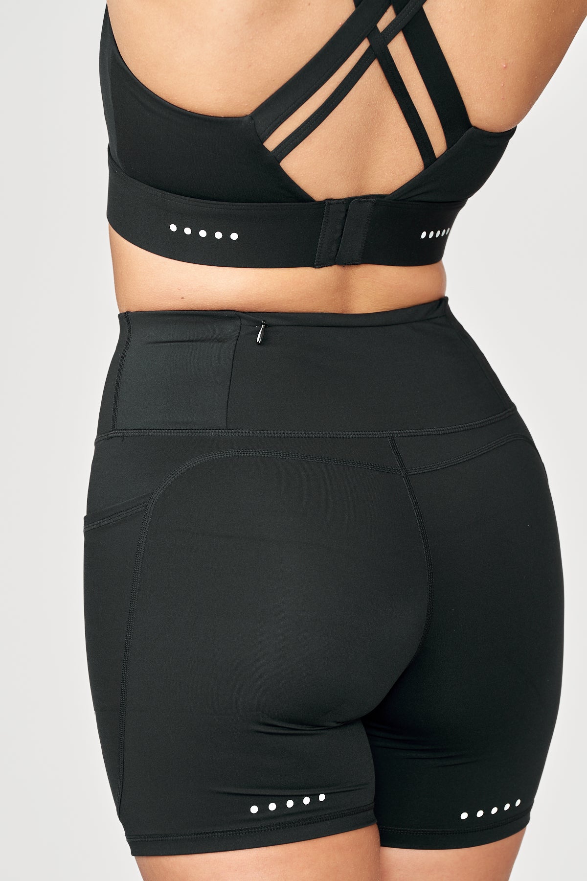 Emerge High Rise Biker Shorts (Black)