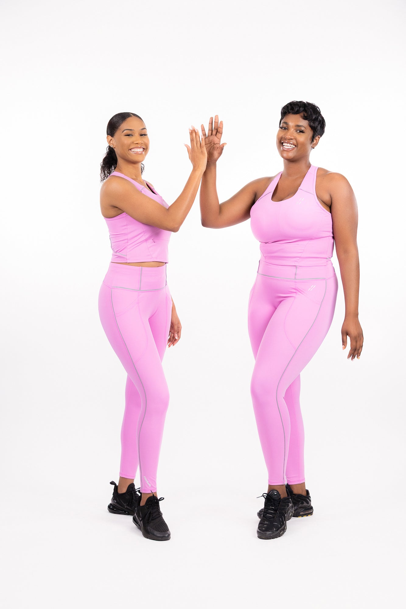 Body Sculpting Reflective Leggings (Pink)