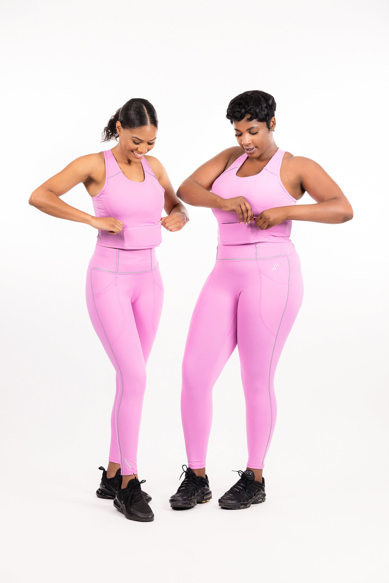 Body Sculpting Reflective Leggings (Pink)