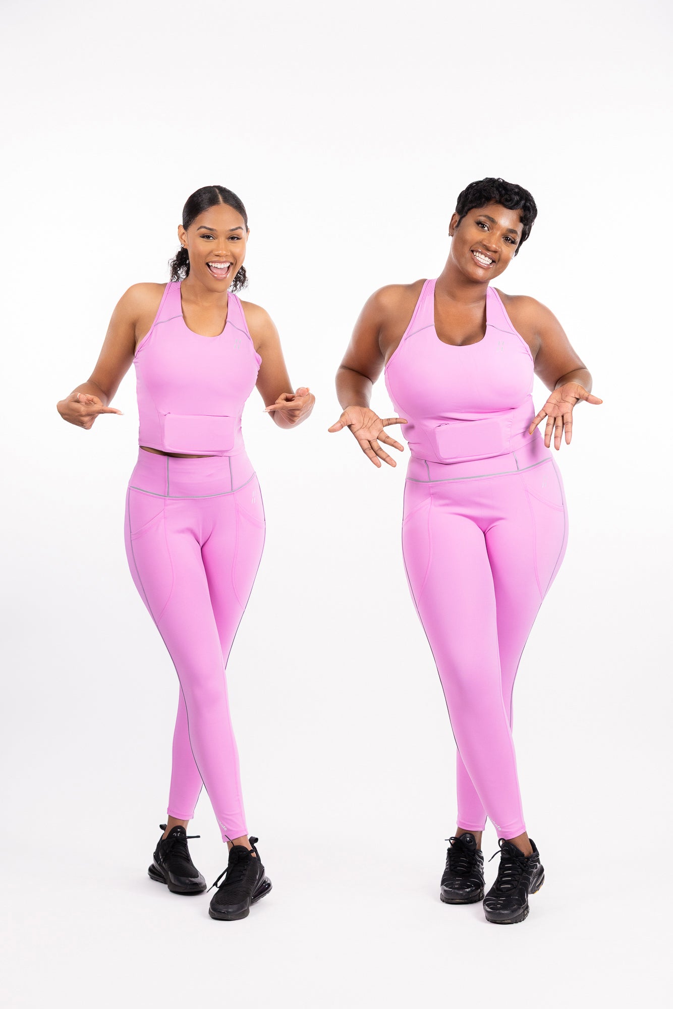 Body Sculpting Reflective Leggings (Pink)