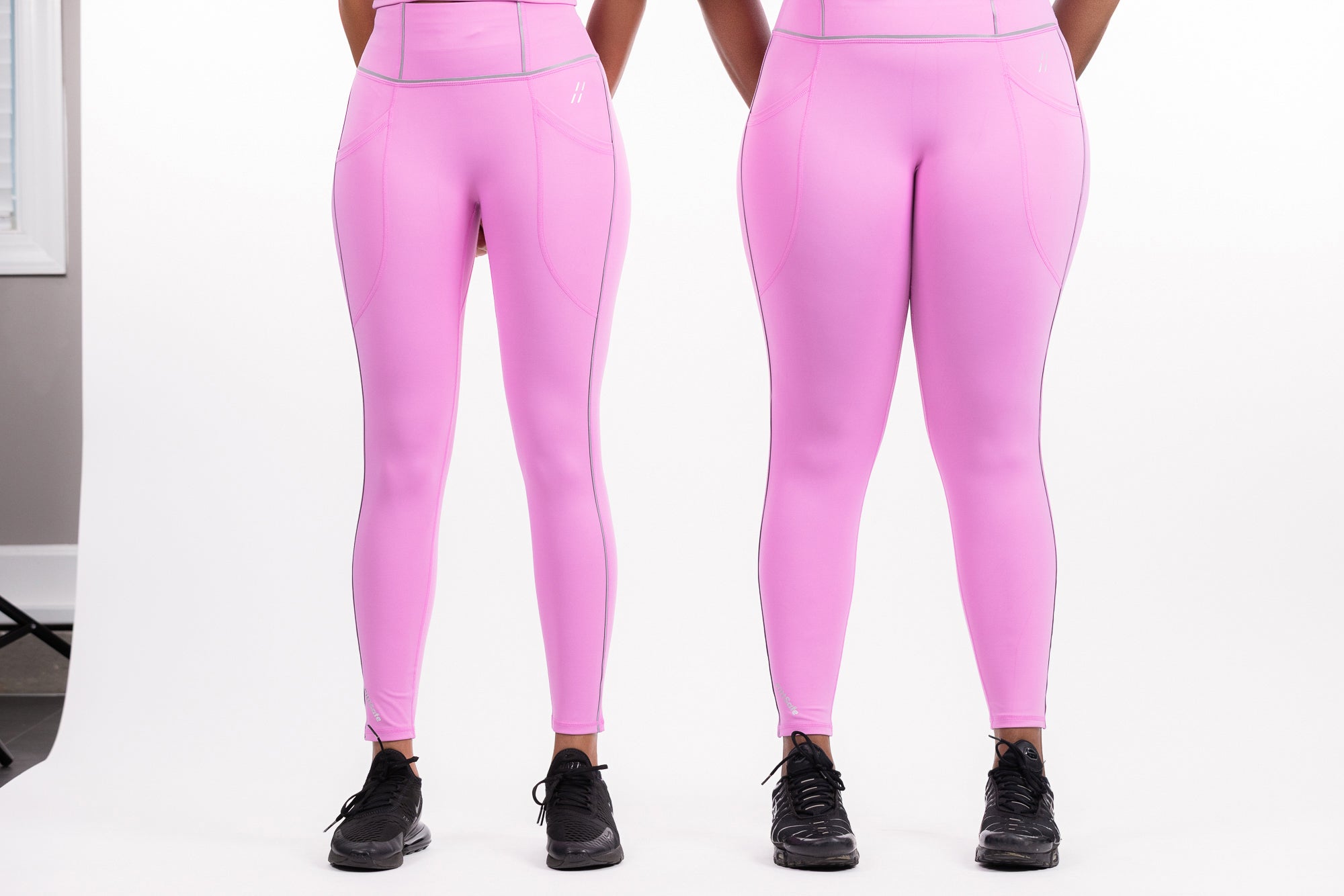 Body Sculpting Reflective Leggings (Pink)