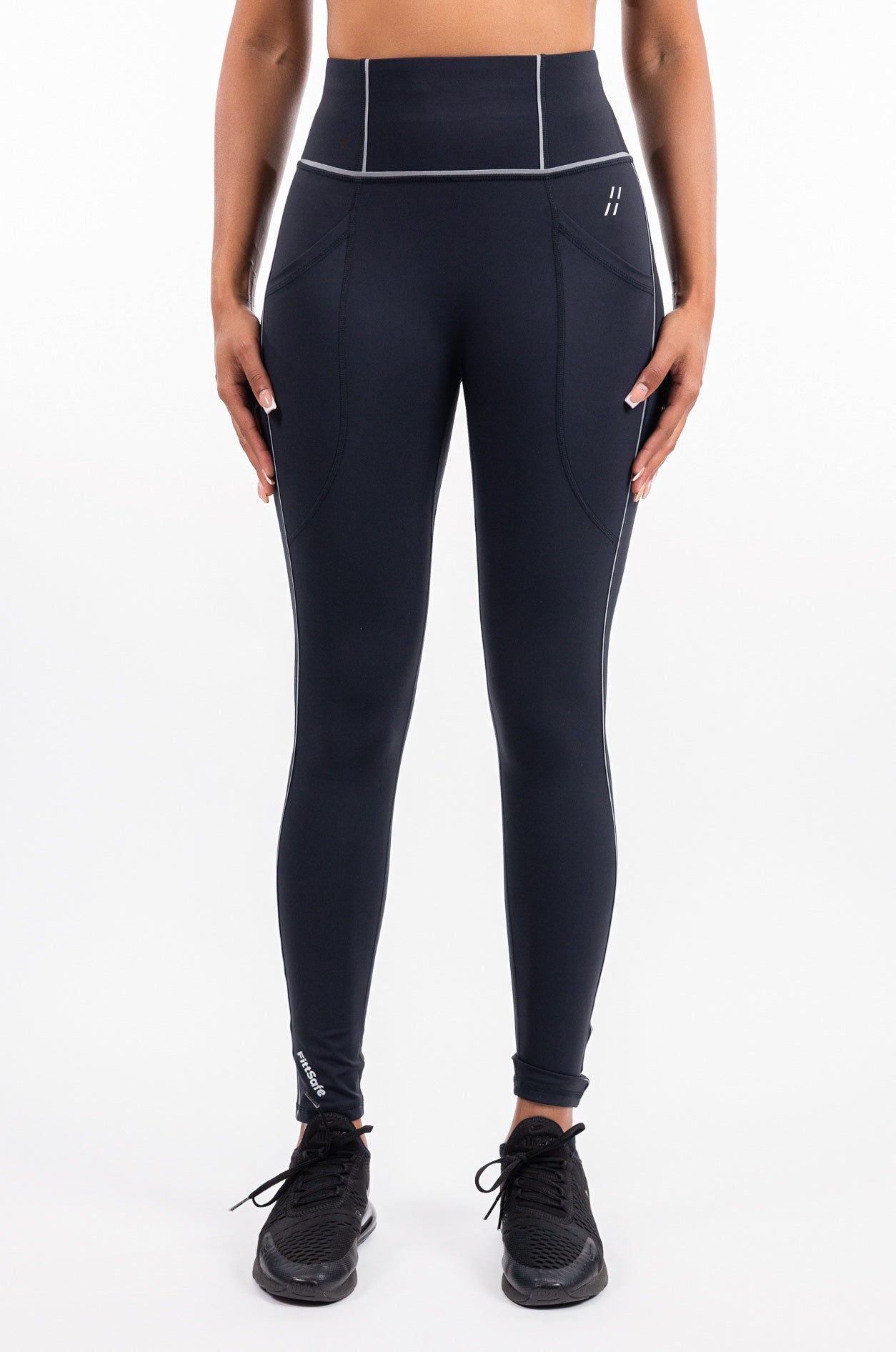 Body Sculpting Reflective Leggings (Black)