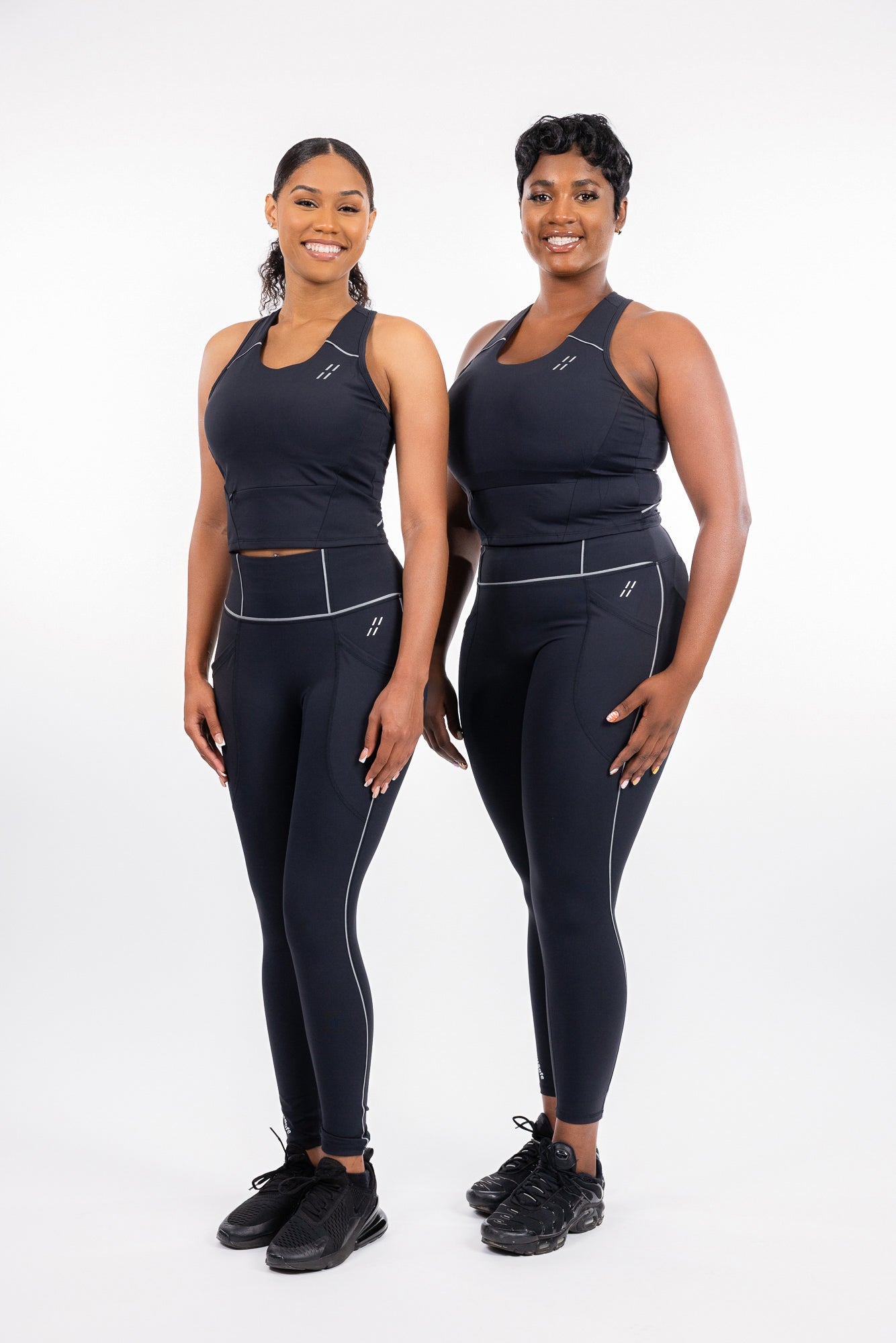Body Sculpting Reflective Leggings (Black)