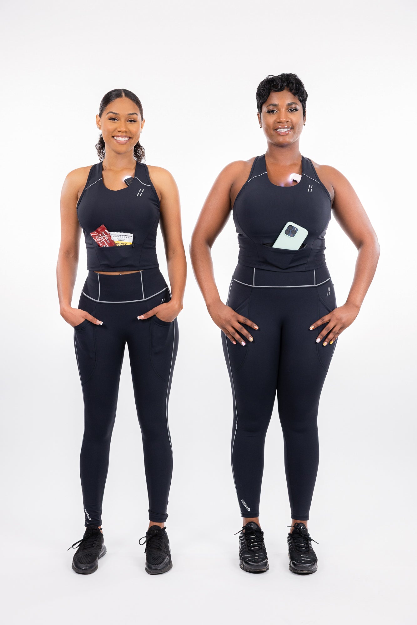 Body Sculpting Reflective Leggings (Black)