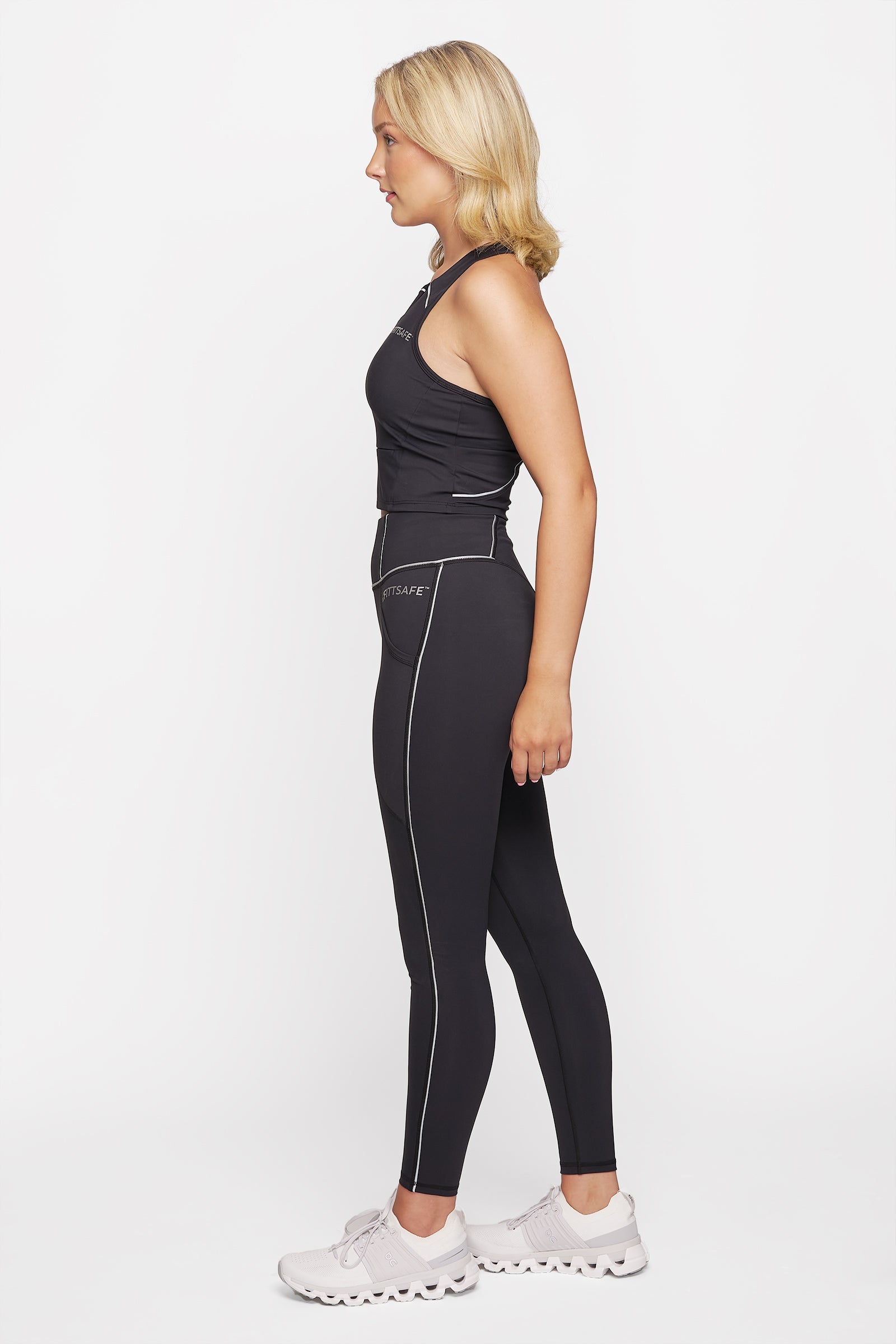 Body Sculpting Reflective Leggings (Black)