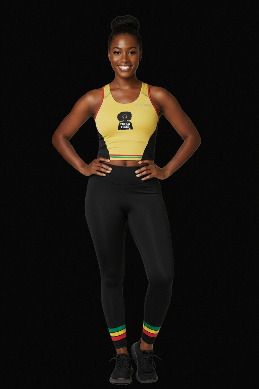 Tread Tribe Crop Bra - Black Background 1