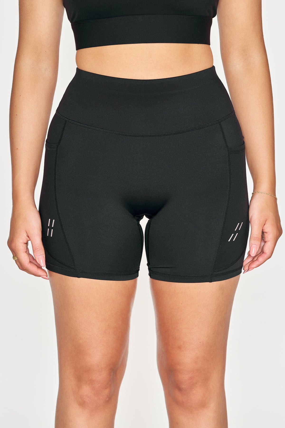 Emerge High Rise Biker Shorts (Black)