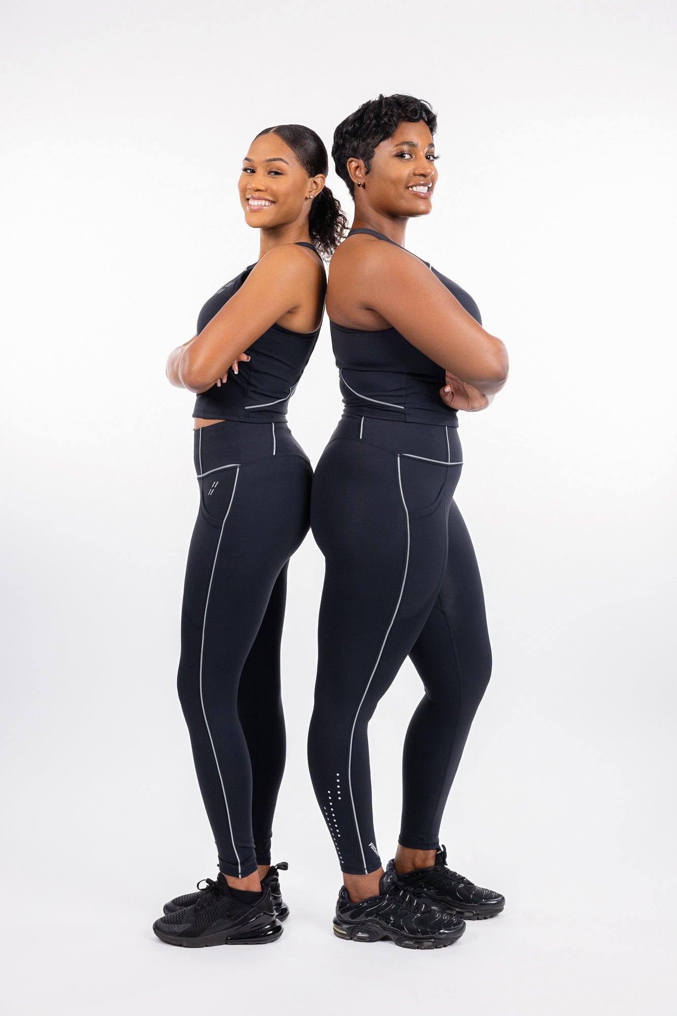 Body Sculpting Reflective Leggings (Black)