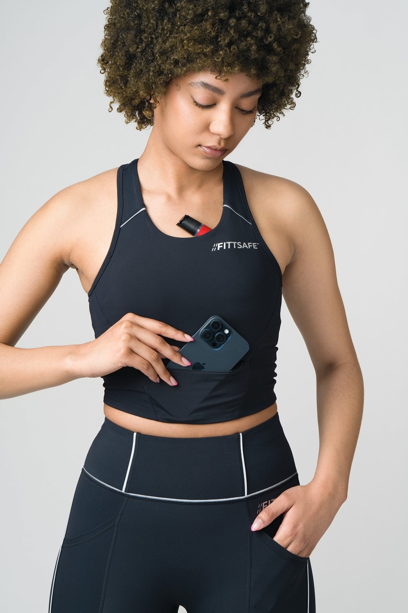 High Impact Reflective Pocket Sports Bra - Fittsafe