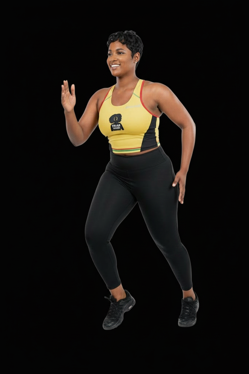 Tread Tribe Crop Bra - Black Background 2